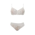 thumbnail image 5 of Levmjia Women Lace Underwire Lingerie Set Adjustable Thin Straps Support Sheer Floral Lace Two Piece Panty Soft Breathable Outfit For Daily Romantic Bedroom Night, 5 of 6