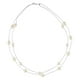 thumbnail image 1 of Collar de gargantilla de perlas de doble cadena larga elegante de moda para mujer suéter camisa Plata Hugo Collar de perlas de cadena doble, 1 of 10