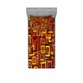 thumbnail image 2 of Abstract Bedding Set with Sheet & Covers, Colorful Trippy Square Shaped Geometric Retro Textured Modern Graphic, Printed Bedroom Decor 2 Shams, 4 Sizes, Multicolor, by Ambesonne, 2 of 3