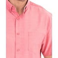 thumbnail image 4 of Visive Oxford Men's Dress Shirt - Short Sleeve Button Down - Comfortable Casual Fit - Available in Big and Tall Sizes - Solid Modern Colors - For All Occasions - Versatile for Office and Casual Wear, 4 of 7