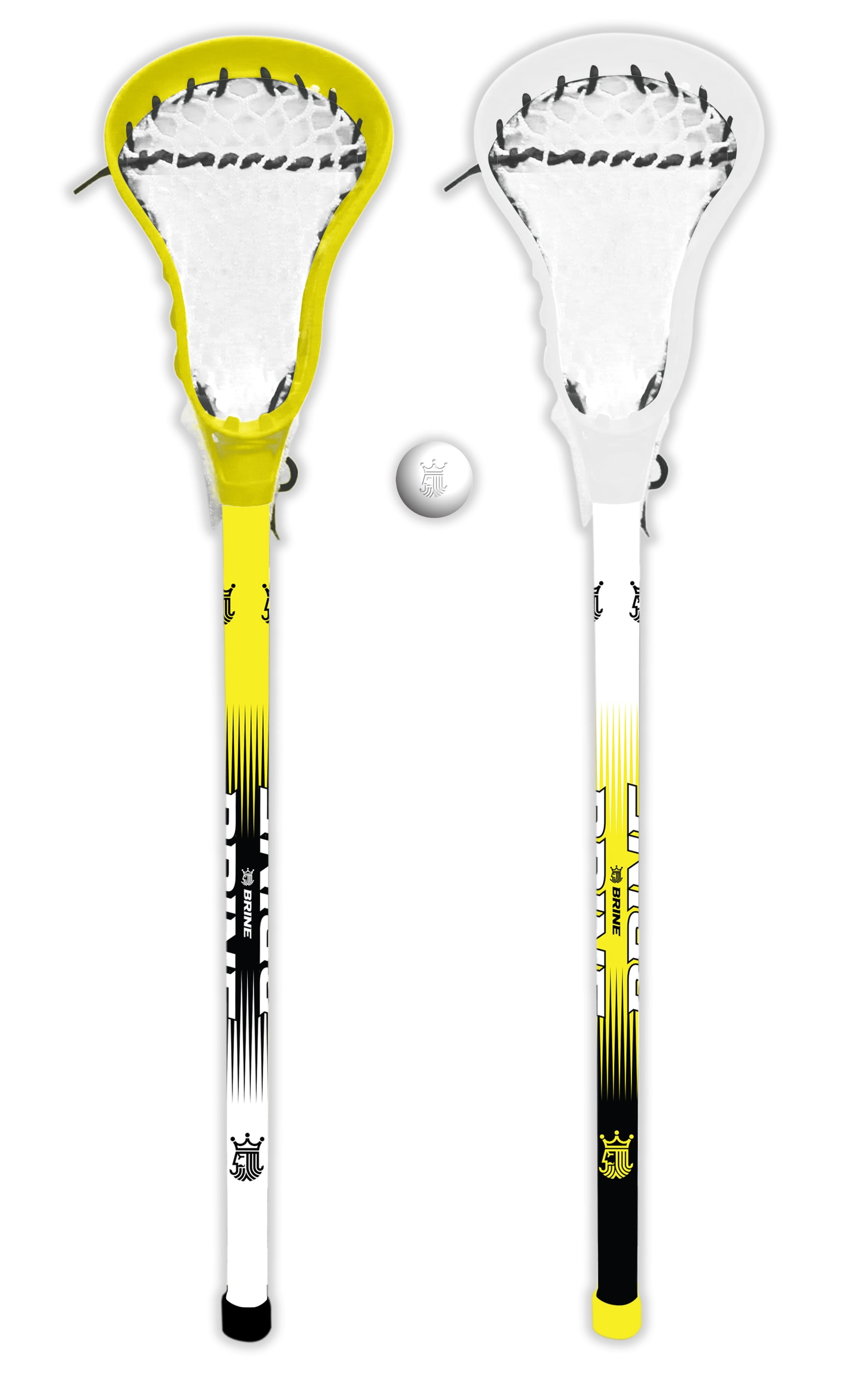 Brine 30" Lacrosse Sticks & Ball Combo Set Yellow