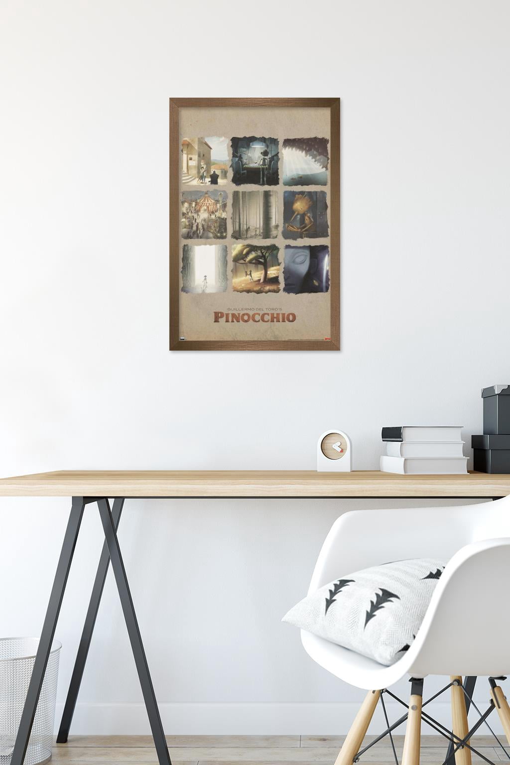 Netflix Guillermo Del Toro's Pinocchio - Grid Wall Poster, 14.725" x 22.375" Framed