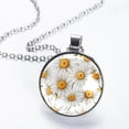 thumbnail image 2 of Daisy Glass Circular Pendant Necklace - Women's Jewelry, 2 of 5