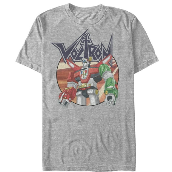 Men's Voltron: Defender of the Universe Robot Circle  Graphic Tee Athletic Heather Small
