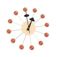 thumbnail image 1 of Elodie Round Ball Wall Clock Quiet Mid Century for Living Room Kitchen Decor Clocks Orange Ball, 1 of 8