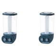thumbnail image 3 of Justharion Stylish Wall-Mounted Dry Food Storage Dispenser Grains Rice Box Candy Organizer Blue 2 Grid 2Set, 3 of 6