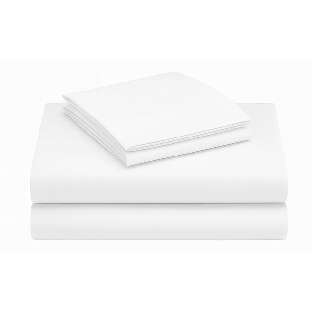 Juego de Sábanas Tacto Algodón King Size 4 Piezas Ultra Suaves y Frescas Color Blanco Kyuden Home