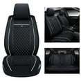 thumbnail image 2 of Tuqiang Car Seat Covers Leather for Mercedes-Benz for G55AMG 2002-Present Airbag Compatible Leather Seat Covers for 5-Seater Cars Black and White, 2 of 6