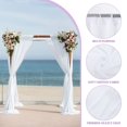 White Chiffon Backdrop Drapes, 4 Panels 10ft x 5ft for Weddings ...
