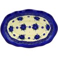 thumbnail image 2 of Polmedia Bleu-belle Fleur Oval Dessert/Salad Bowl, 2 of 6