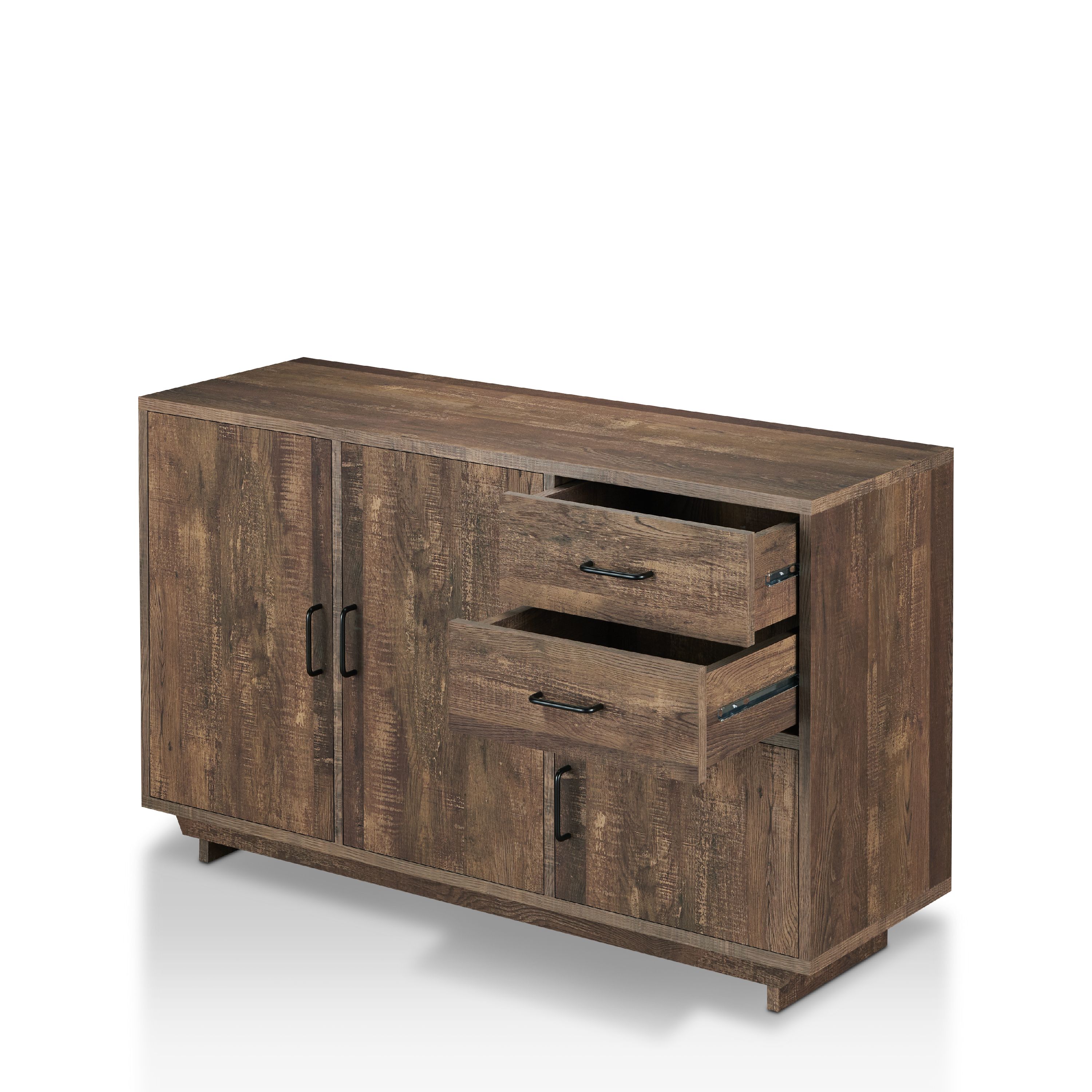 Furniture of America Peter Multi-Storage Buffet, Reclaimed Oak