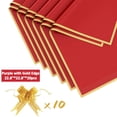 thumbnail image 6 of Tickjoy 20 Sheets Red Flower Wrapping Paper with 10 Ribbons, 22.8''x22.8'' Flower Bouquet Wrapping Paper for Stunning Flower Bouquets Perfect for Gift Wrapping, DIY Crafts, and Special Occasions, 6 of 7