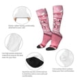 thumbnail image 3 of Naloa Glittering Pink Bathtub Knee Socks, High Socks Long Stretchy Sock Women Knee High Stocking, Long Socks for Women, 3 of 6