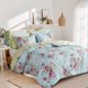 thumbnail image 1 of Comfort Spaces Juego de Cama Tamaño Queen en Bolsa con Edredón y Bolsillos Laterales de 9 Piezas con Diseño Floral, Azul y Rojo, 1 of 13
