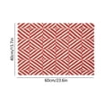 thumbnail image 3 of Tuvgenk Red Kitchen Rugs Nonslip Decorative Kitchen Mats for Floor Rectangle Washable Quick Dry Anti Fatigue Diamond Check Floor Mats for Home Kitchen 16x24 in, 3 of 6