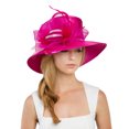 thumbnail image 1 of Sombrero de trenza Chicheadwear con piedras de bucle y malla fucsia Sombrero para el sol, 1 of 1