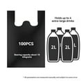 thumbnail image 2 of Large Capacity Black Plastic Garbage Bags 100pcs - Durable, Recyclable Trash Bags with Handles for H, 2 of 5