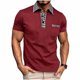 thumbnail image 2 of Blusa y camisa de manga corta con cuello vuelto para hombre, color liso, informal, de manga corta, con medio botón, con solapa abierta y cerrada, tops de poliéster para hombre, 2 of 8