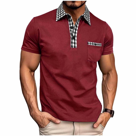 Shirts for Men,Men's Casual Shirt Short Sleeve Business Work Shirt Fashion Dress Collar