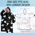 thumbnail image 4 of Oversized Wearable Blanket Hoodie,Spooky Halloween Ghosts Pattern Sherpa Blanket Hoodie with Super Pockets,Super Warm Fuzzy Pullover for Women & Men, 4 of 6