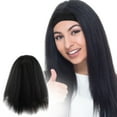 Straight Headband Wig For Black Women Long Straight Wig With Black