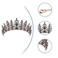 thumbnail image 4 of Corona Negra Corona Gótica para Mujer Tocados Decoración de Halloween Cumpleaños Retro Diamantes de Imitación Corona de Reina Barroca Negra Corona de Novia de Boda, 4 of 7