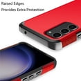 thumbnail image 3 of For Samsung S23 FE 5G Tough Strong Hybrid Case Cover + Tempered Glass - Red, 3 of 6