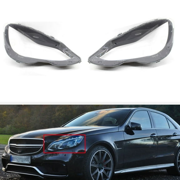 Pinypikaka Headlight Lens Headlamp Cover for MB W212 E350 2014-2016 Left   Right