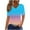 Sky Blue, variant on Annhoo Women'S Summer Clothes Oversized V-Neck Gradient Tops Loose Short Sleeve Blouse Going Out Trendy T-Shirts