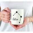 thumbnail image 3 of Koyal Wholesale Zodiac Sign Ceramic Coffee Mug, Libra Star Constellation, Minimalistic Black, 3 of 5