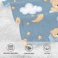 thumbnail image 3 of Sleeping Bear and Moon Bath Towel 100% Cotton Soft Thick High Absorbency Hand Face Towel Single Pack 16x28in, 3 of 7