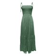 thumbnail image 5 of DHFJKG Women's Summer Dress Smocked Cami Spaghetti Strap A Line Maxi Dress Fashion Beach Vacation Clothes Stylish Dresses, 5 of 6