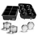 thumbnail image 1 of Bandejas para cubitos de hielo glacio, moldes grandes de silicona para cubos de 5 cm, 1 of 7