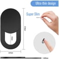 thumbnail image 2 of Webcam Cover Slide,[6 Pack] Ultra-Thin Laptop Web Camera Cover Compatible with MacBook,Laptop,PC,Computer,iMac,iPad, iPhone Cell Phone etc, Black, 2 of 7