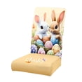 thumbnail image 2 of Rijanmt Happy Easter Chair Cover Cute Bunny Egg Seat Cover,Print Rabbit Removable Dining Room Chair Covers Slipcover,Kitchen Seat Covers,For Home Spring Decor Or Hotel Restaurant Party Banquet,C, 2 of 6
