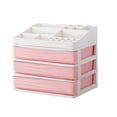 thumbnail image 4 of Organizador cosmético de maquillaje Sunnimix 3 niveles rosa, 4 of 8