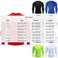 thumbnail image 3 of Men's Base Layers, Solid Color Long Sleeve Round Neck Stretchy Fitness Top, 3 of 7