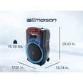 thumbnail image 2 of Emerson EDS-1520 Portable Bluetooth 15" Party Speaker with Flame Lighting, 2 of 11