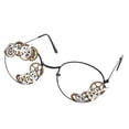 thumbnail image 3 of Lunettes Steampunk Rétro avec Engrenage, Lunettes Rondes Cosplay Hippie Cercle Élégantes, 3 of 8