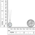 thumbnail image 6 of Gem Stone King 925 Sterling Silver White Moissanite Pendant Necklace for Women | 5.56 Cttw | Oval 12X10MM | With 18 inch Silver Chain, 6 of 6