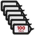 thumbnail image 1 of Etiquetas de equipaje MIFFLIN Mifflin-USA (negras, paquete de 100) de PVC, 1 of 6