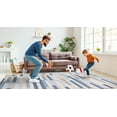 thumbnail image 3 of Linon Outdoor Washable Area Rug Collection, Ivory and Blue, 7' x 9', 3 of 8