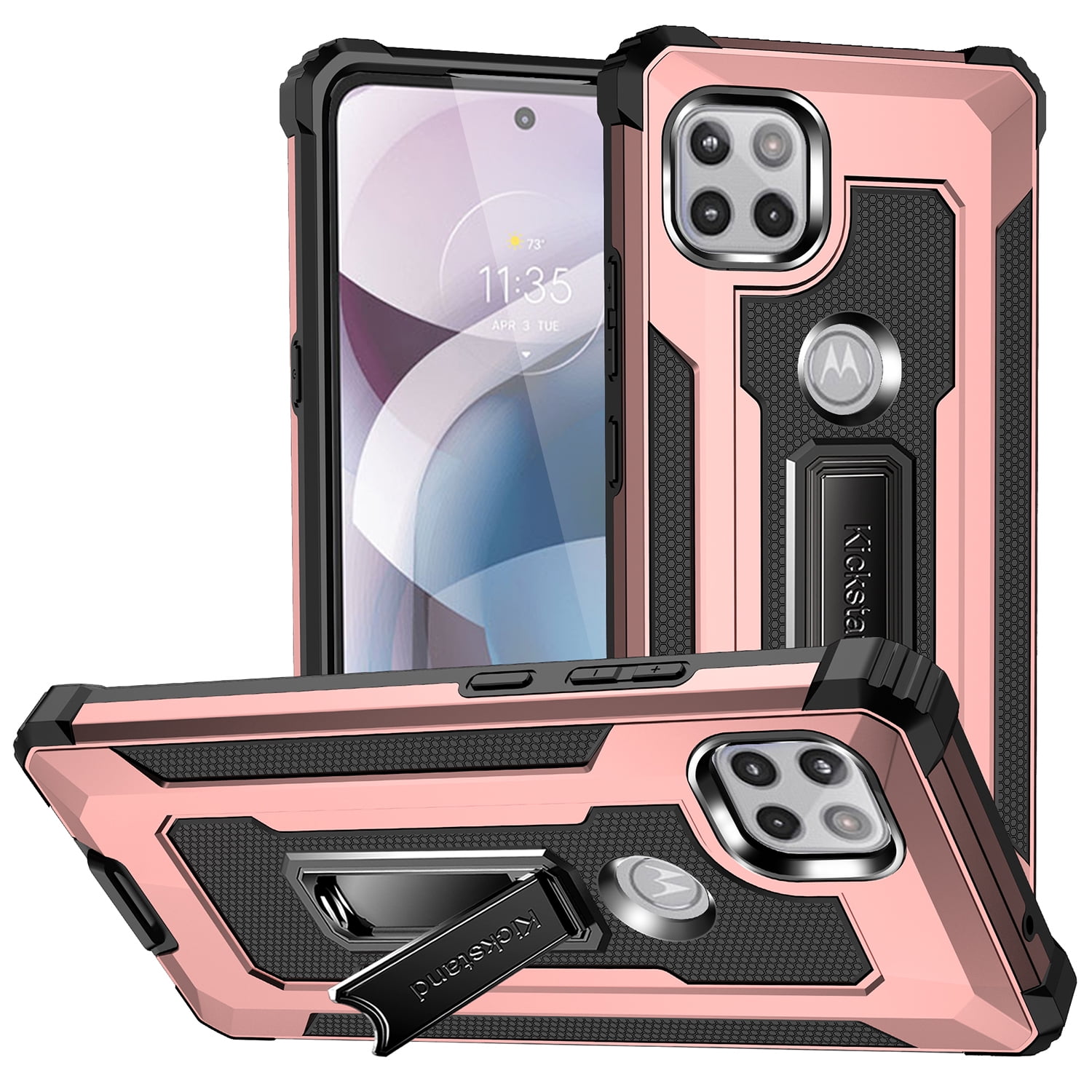 Motorola One 5G Ace Case, Moto G 5G Case, Rosebono Hybrid Slim Colorful