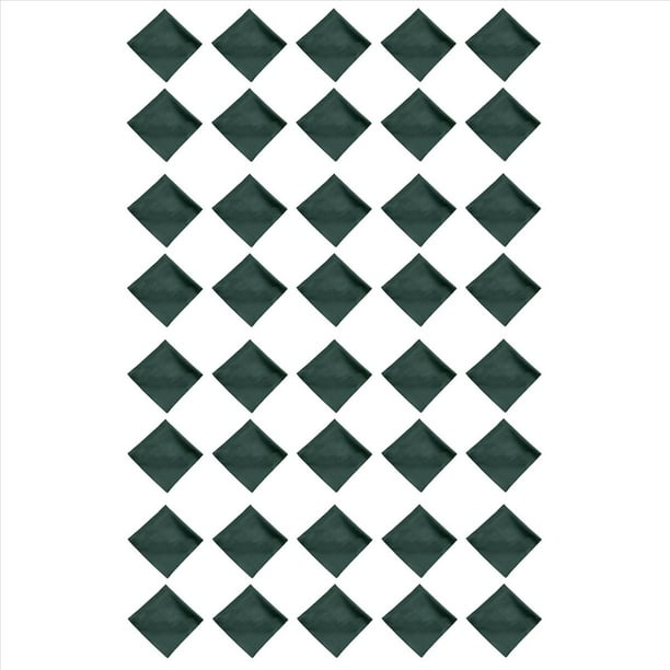 40 Servilletas de Tela de Poliéster de 48 X 48 cm para Restaurante, Boda, Banquete, Cena, Fiesta, Verde Oscuro