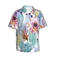 thumbnail image 2 of Haiem Cactus Printed Hawaiian Shirt for Men - Men’s Casual Beach Summer Shirts - Stretch Fabric with Modern Fit-3X-Large, 2 of 9