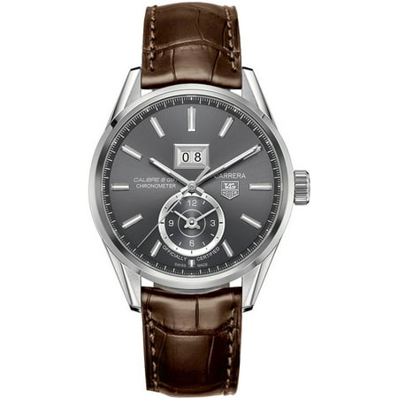 Tag Heuer Men's WAR5012.FC6291 'Carrera' GMT Automatic Brown Leather Watch