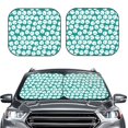 thumbnail image 2 of Fotbe Green Baseball Juego de 2 Piezas de Parasoles para Parabrisas | Bloqueador Solar para Auto | Accesorios Plegables para Protección Solar Interior-Large, 2 of 6