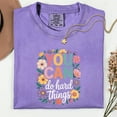 thumbnail image 4 of Comfort Colors® Wildflower You Can do Hard Things Shirt, Motivational Teacher Shirt, Gift For Teacher Tee, Counselor Shirt, Therapist Shirt, 4 of 6