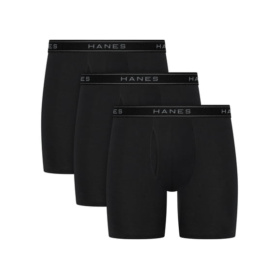 Hanes Mens Underwear Boxer Briefs, 3-Pack, Value Stretchy Boxer Brief Underwear for Men