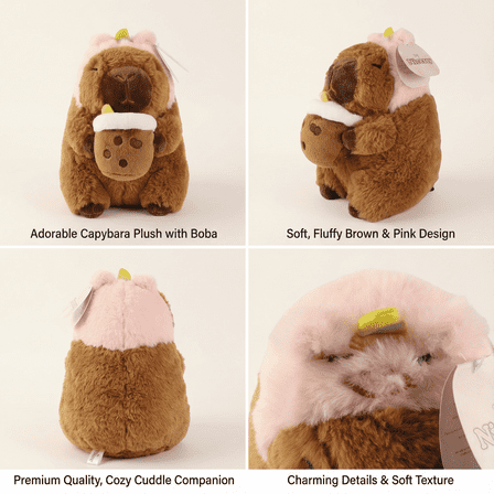 12” Capybara Plush – Ultra-Soft Stuffed Animal Toy, Kawaii Gift for Kids, Teens & Collectors
